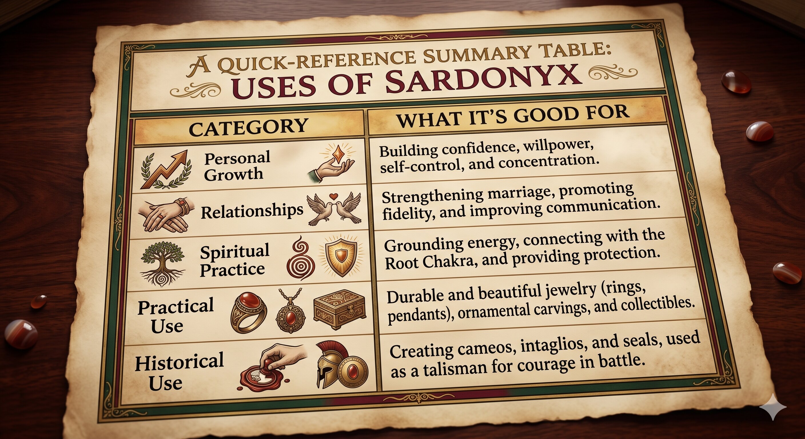 Use of Sardonyx
